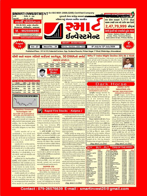 Cover image for SMART INVESTMENT -Gujarati